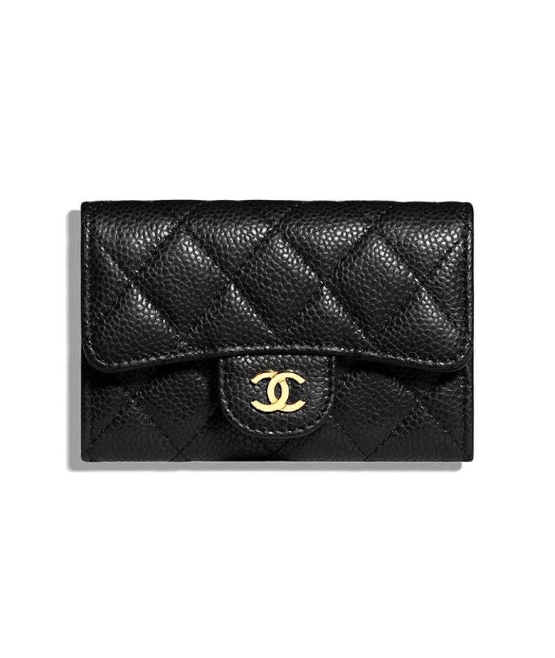 CHANEL Черный кожаный кошелек, фото 1