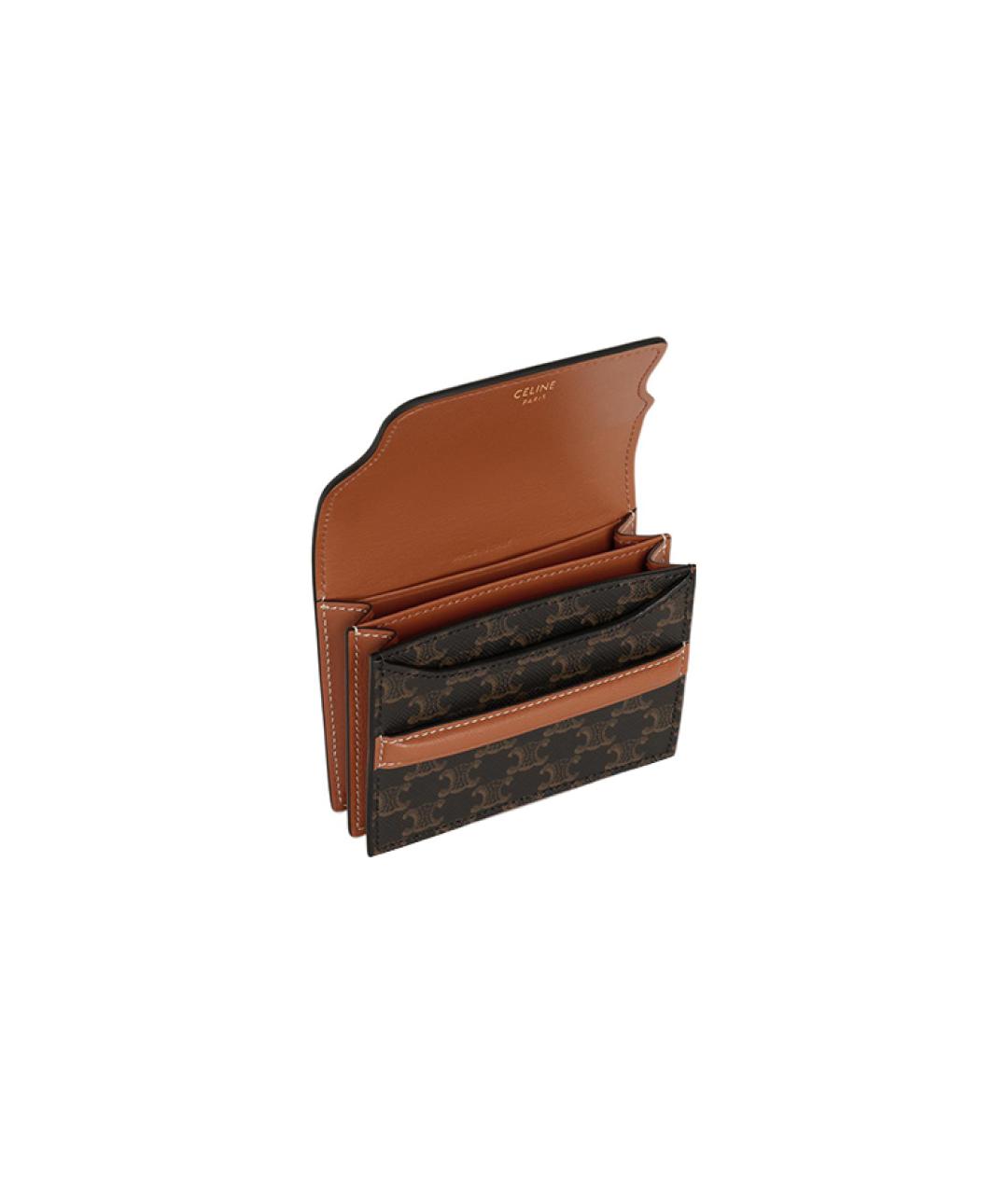 CELINE Коричневый кошелек, фото 4
