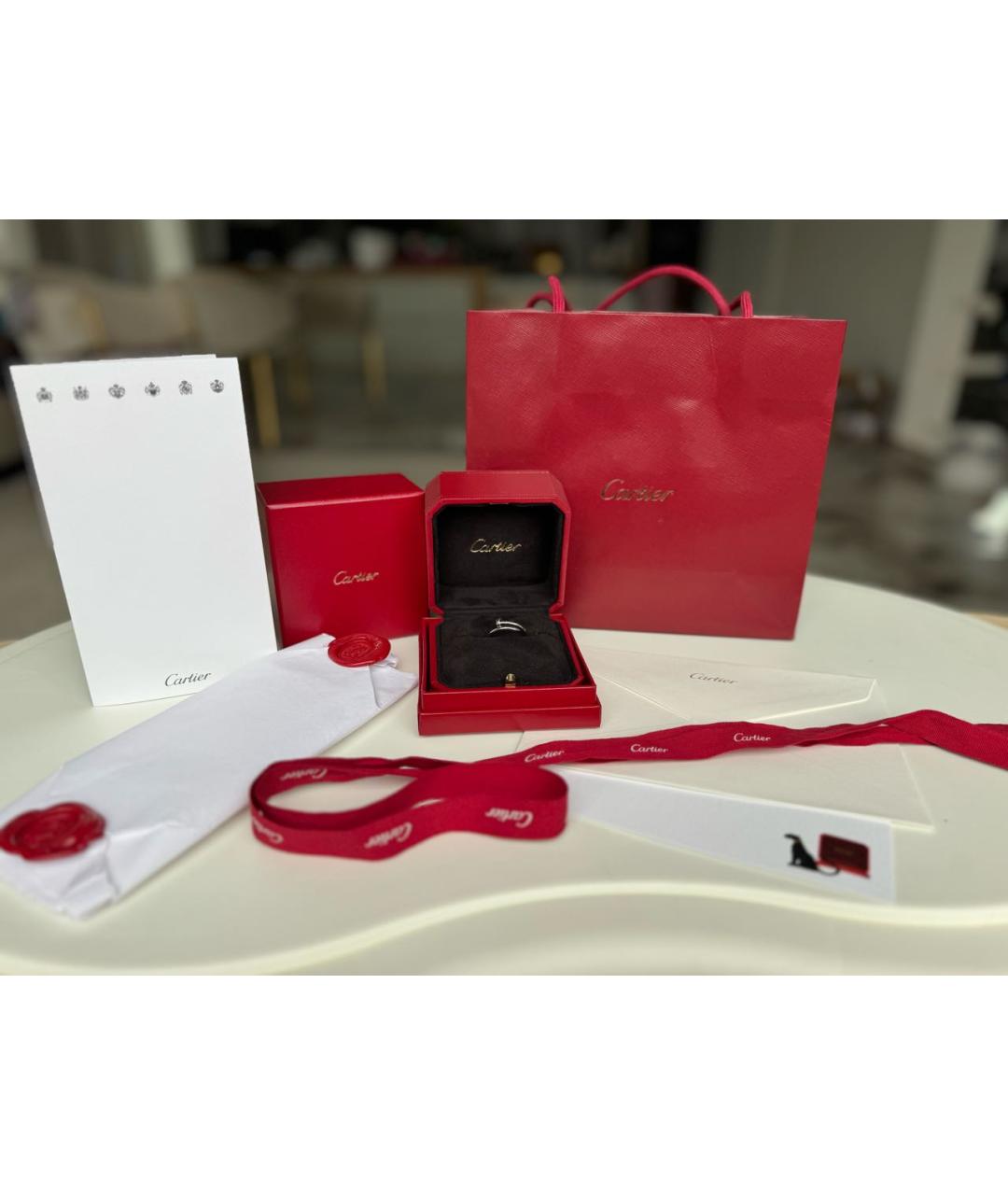 CARTIER Серое кольцо из белого золота, фото 5