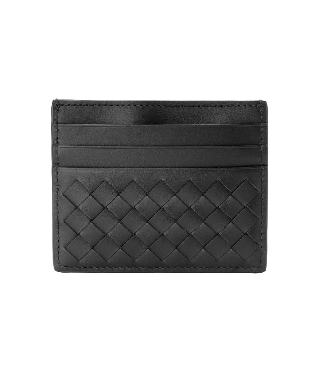 BOTTEGA VENETA Черный кожаный кардхолдер, фото 5