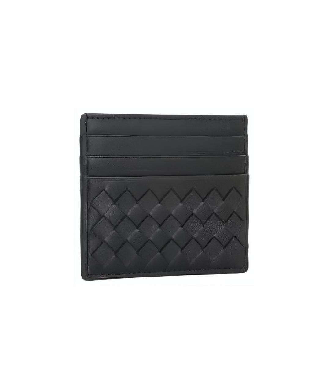BOTTEGA VENETA Черный кожаный кардхолдер, фото 3