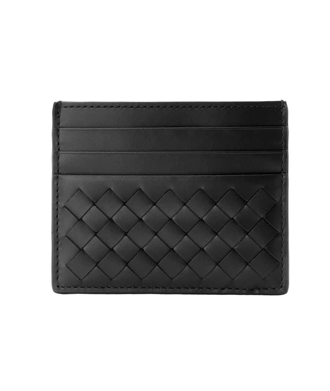 BOTTEGA VENETA Черный кожаный кардхолдер, фото 2
