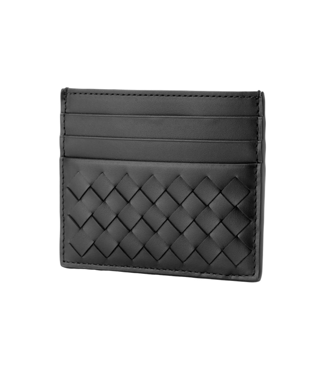 BOTTEGA VENETA Черный кожаный кардхолдер, фото 4