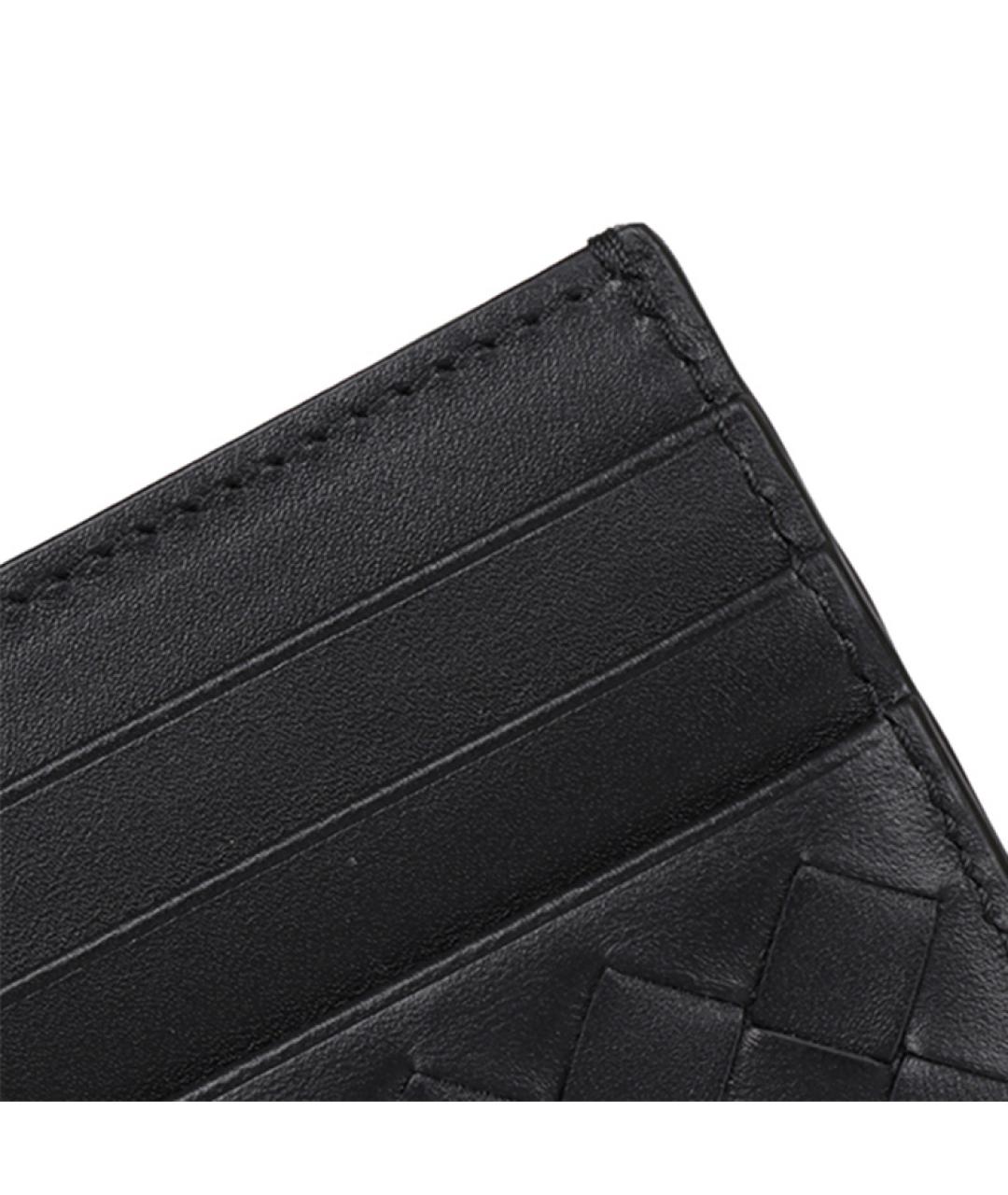 BOTTEGA VENETA Черный кожаный кардхолдер, фото 8