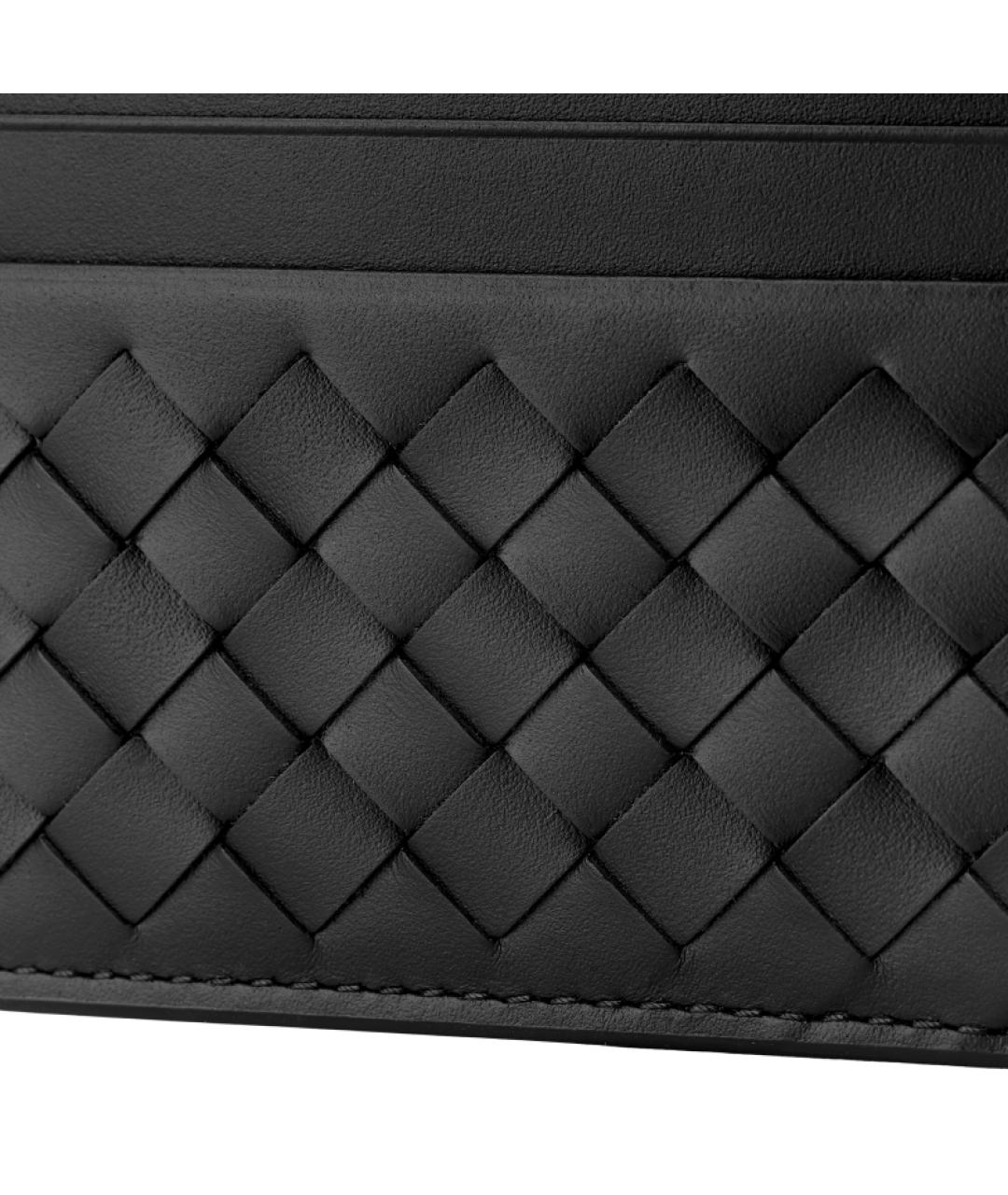 BOTTEGA VENETA Черный кожаный кардхолдер, фото 9