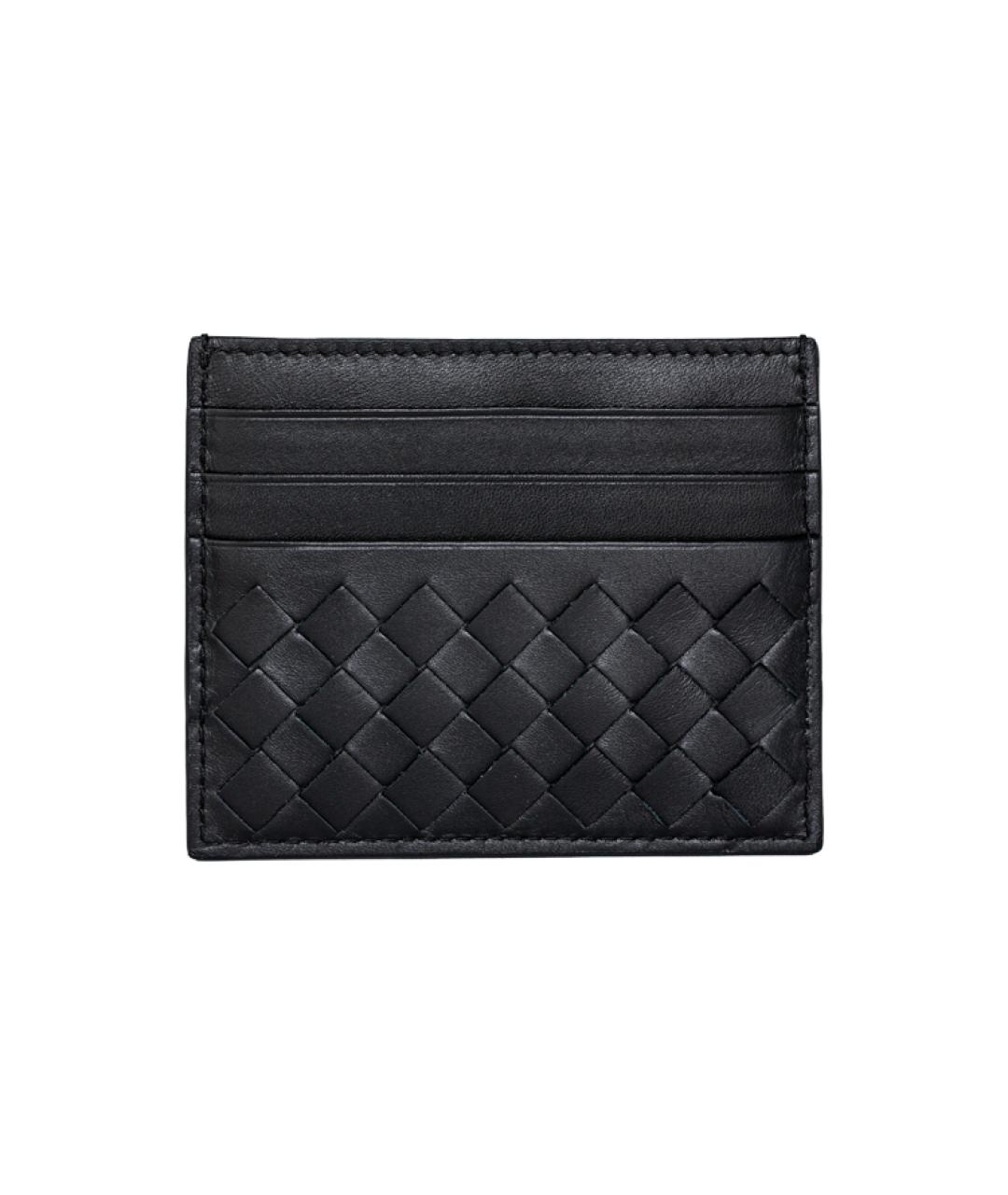 BOTTEGA VENETA Черный кожаный кардхолдер, фото 1