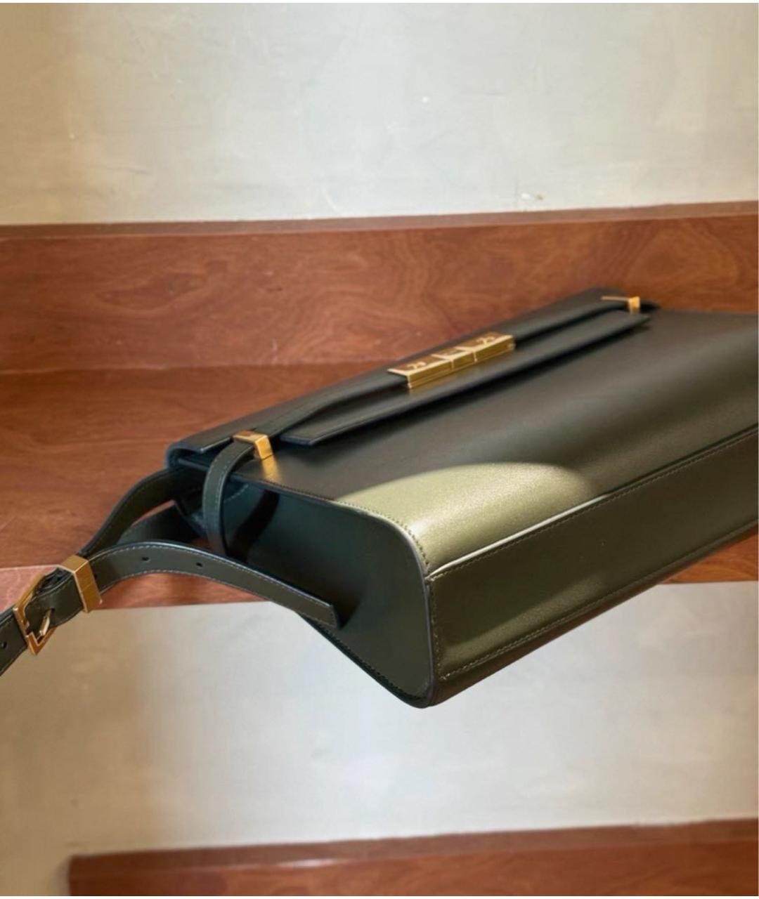 SAINT LAURENT Зеленая кожаная сумка через плечо, фото 3