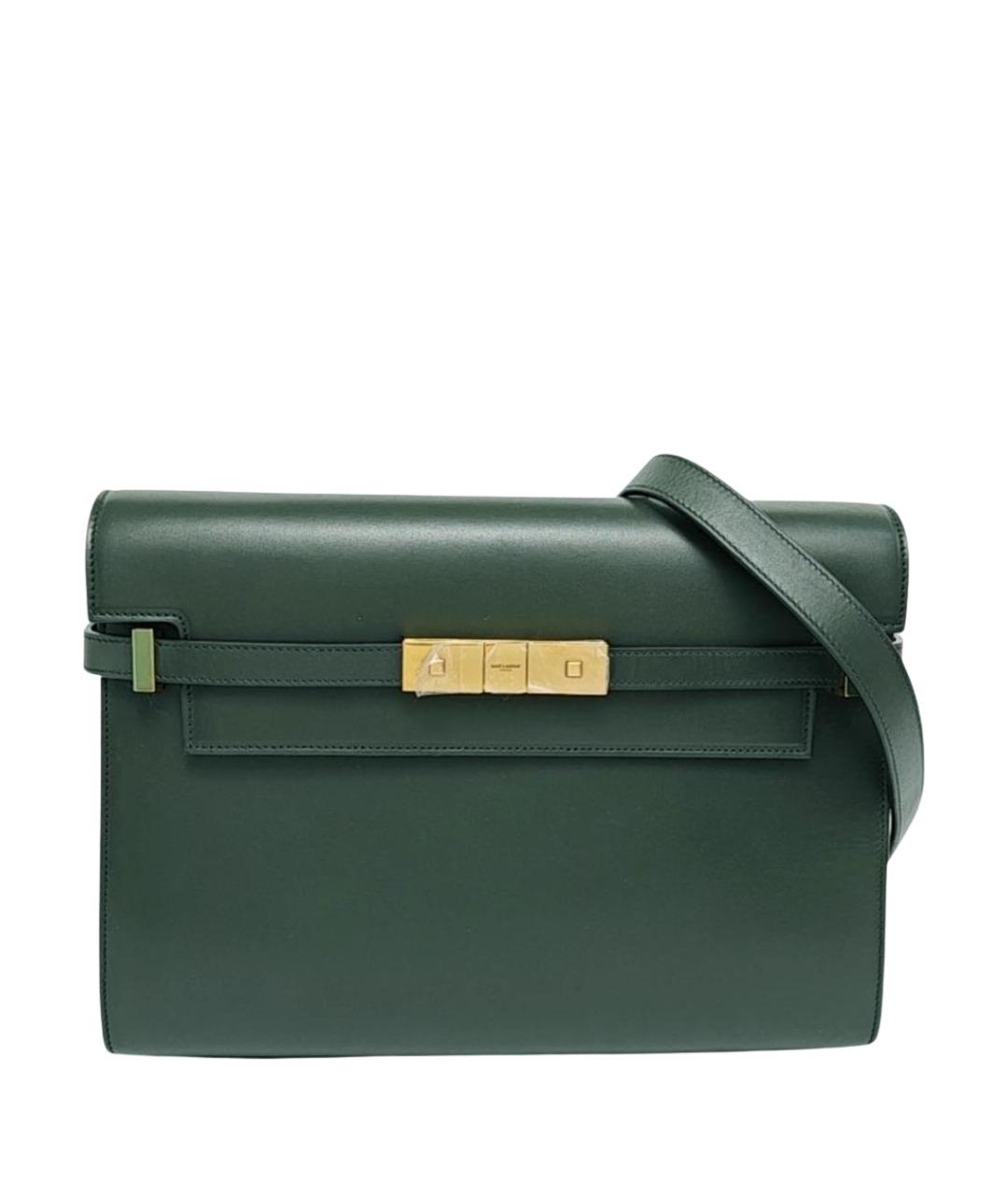 SAINT LAURENT Зеленая кожаная сумка через плечо, фото 1