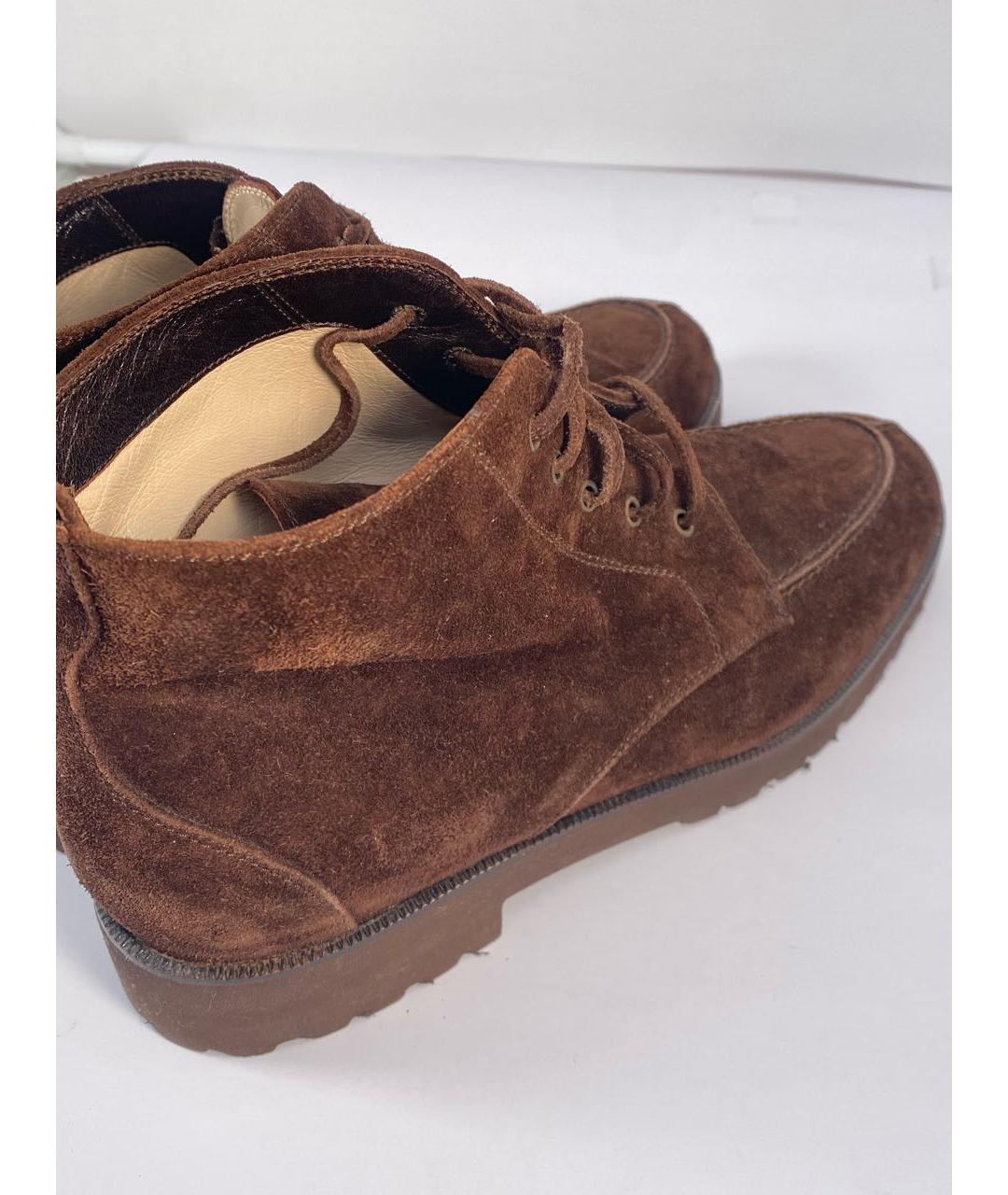 CHANEL Коричневые замшевые ботинки, фото 5