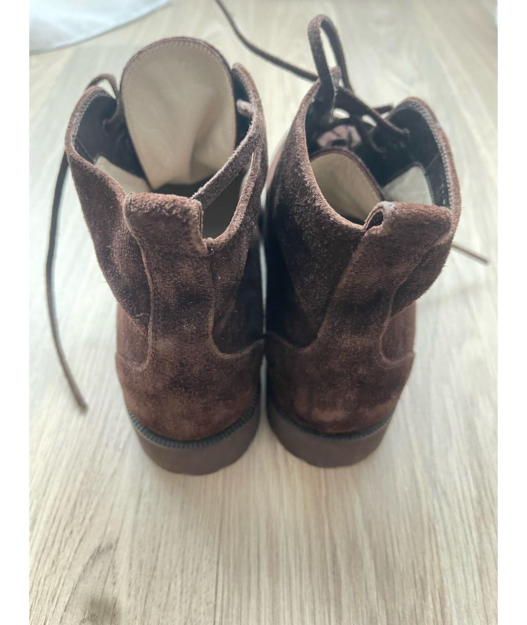 CHANEL Коричневые замшевые ботинки, фото 4