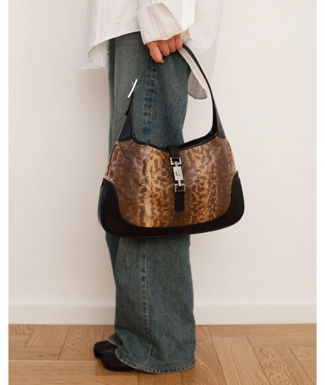 GUCCI Мульти сумка с короткими ручками из экзотической кожи, фото 4