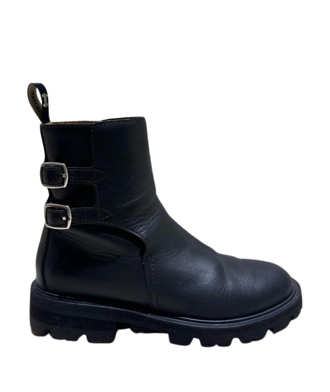 CELINE Черные кожаные ботинки, фото 1