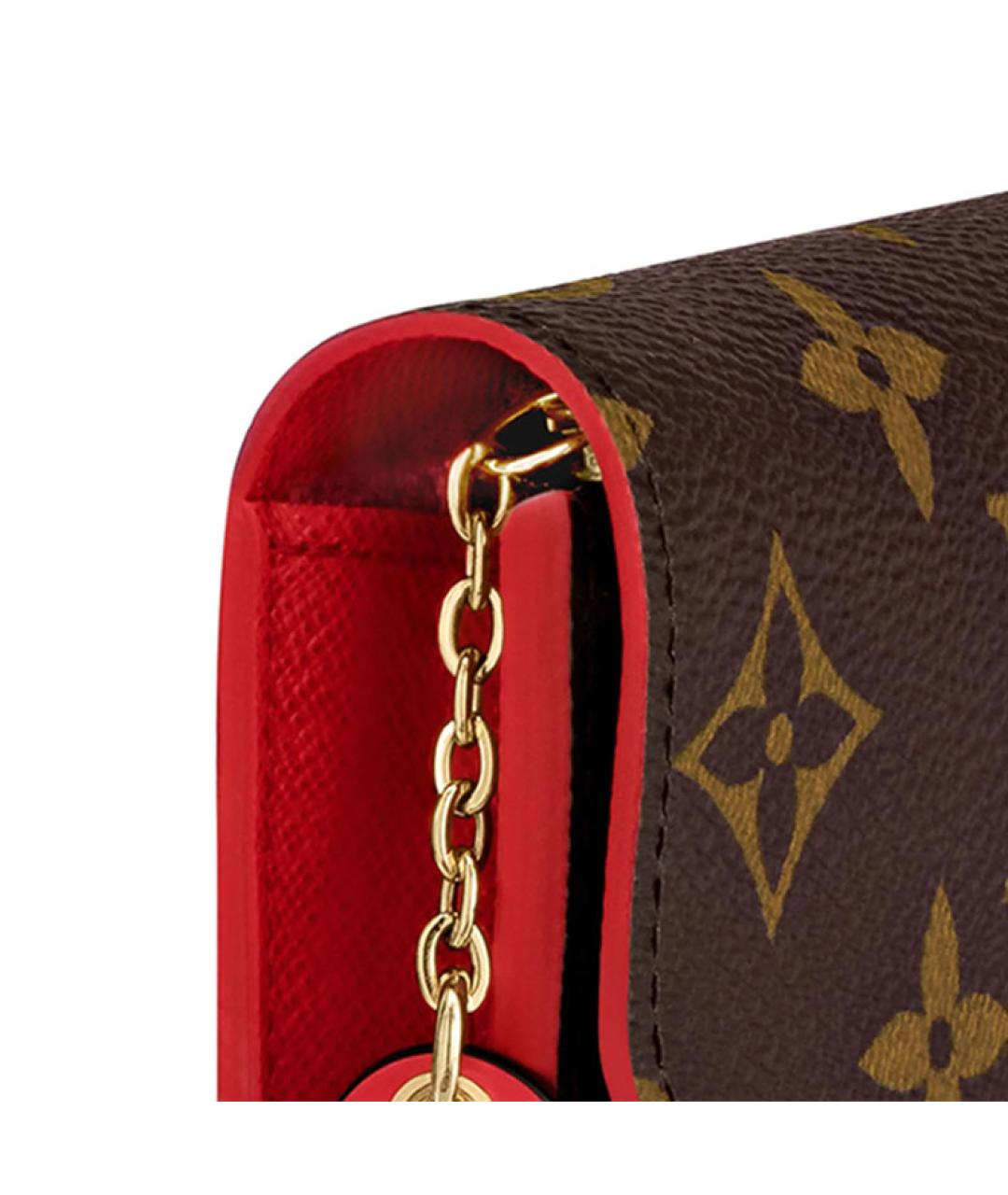 LOUIS VUITTON Коричневый кошелек, фото 5