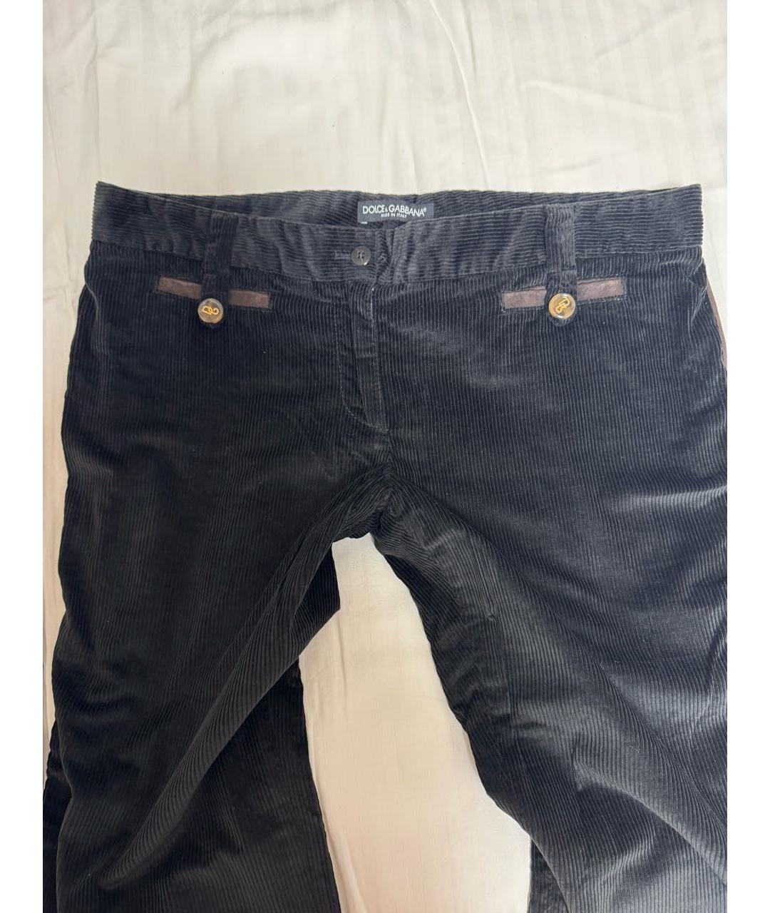 DOLCE&GABBANA Черные хлопковые прямые джинсы, фото 5