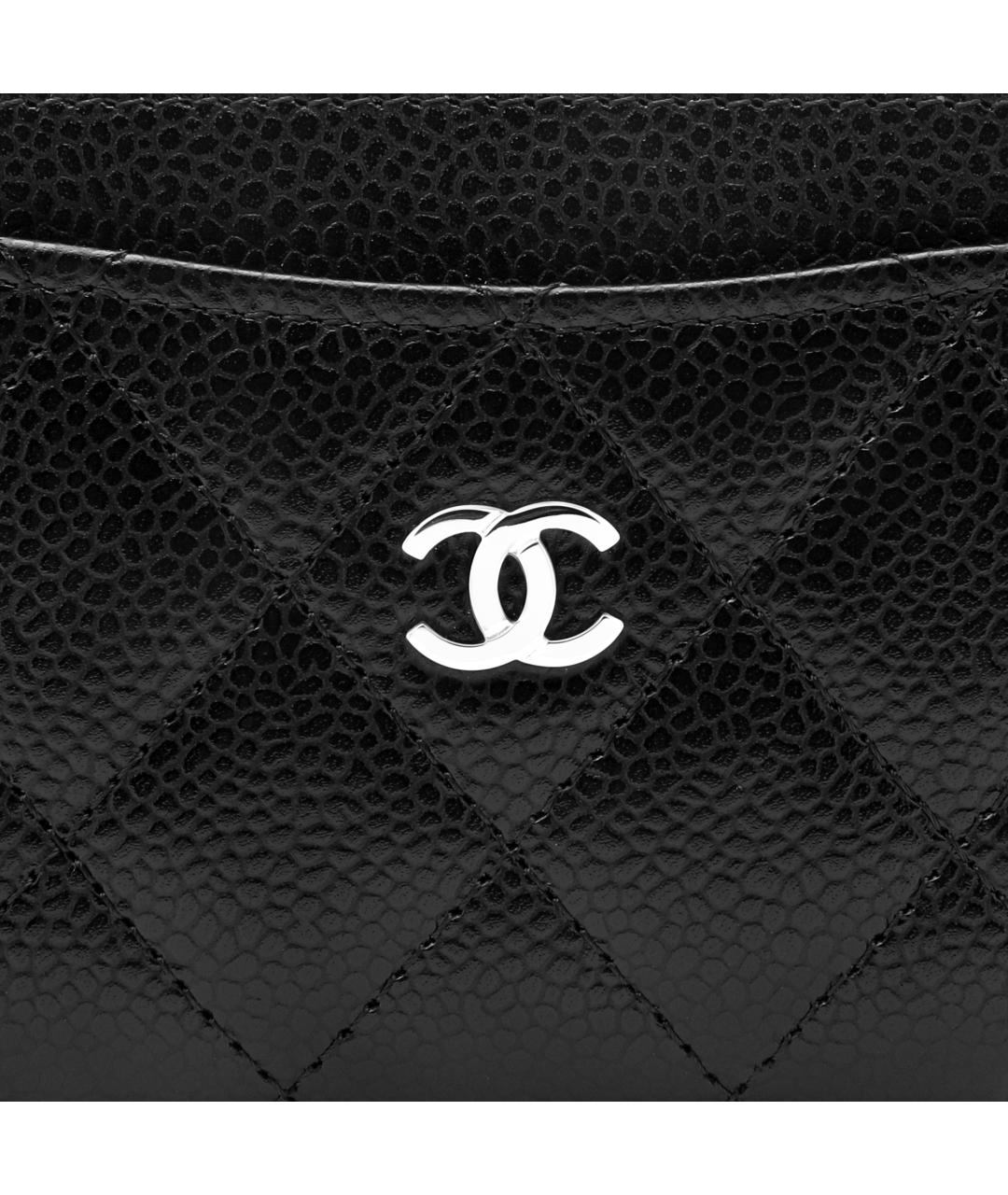 CHANEL Черный кожаный кардхолдер, фото 6