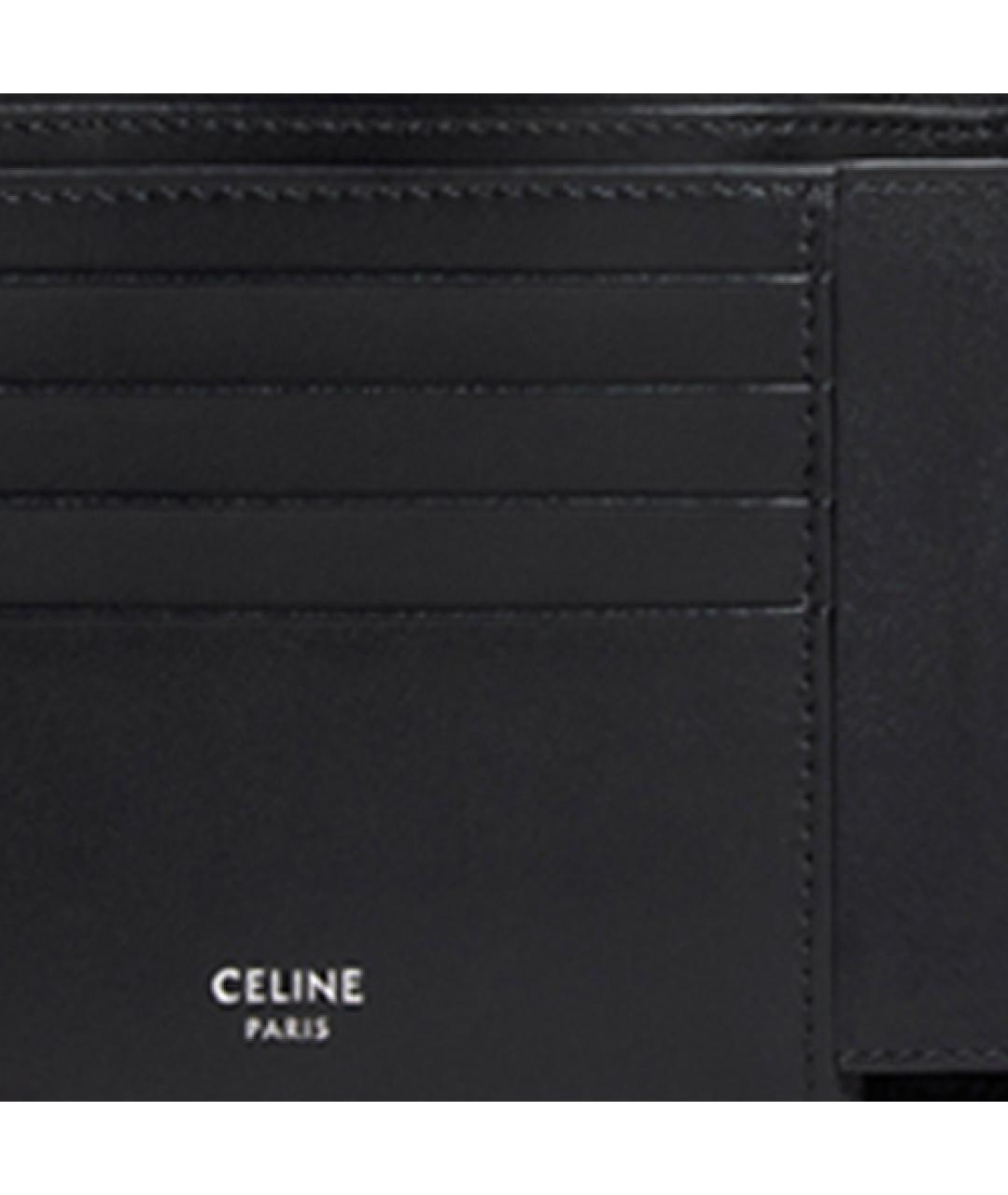 CELINE Черный кожаный кошелек, фото 6