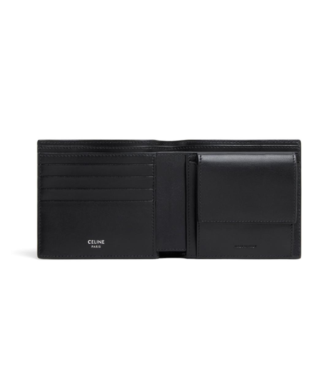CELINE Черный кожаный кошелек, фото 4