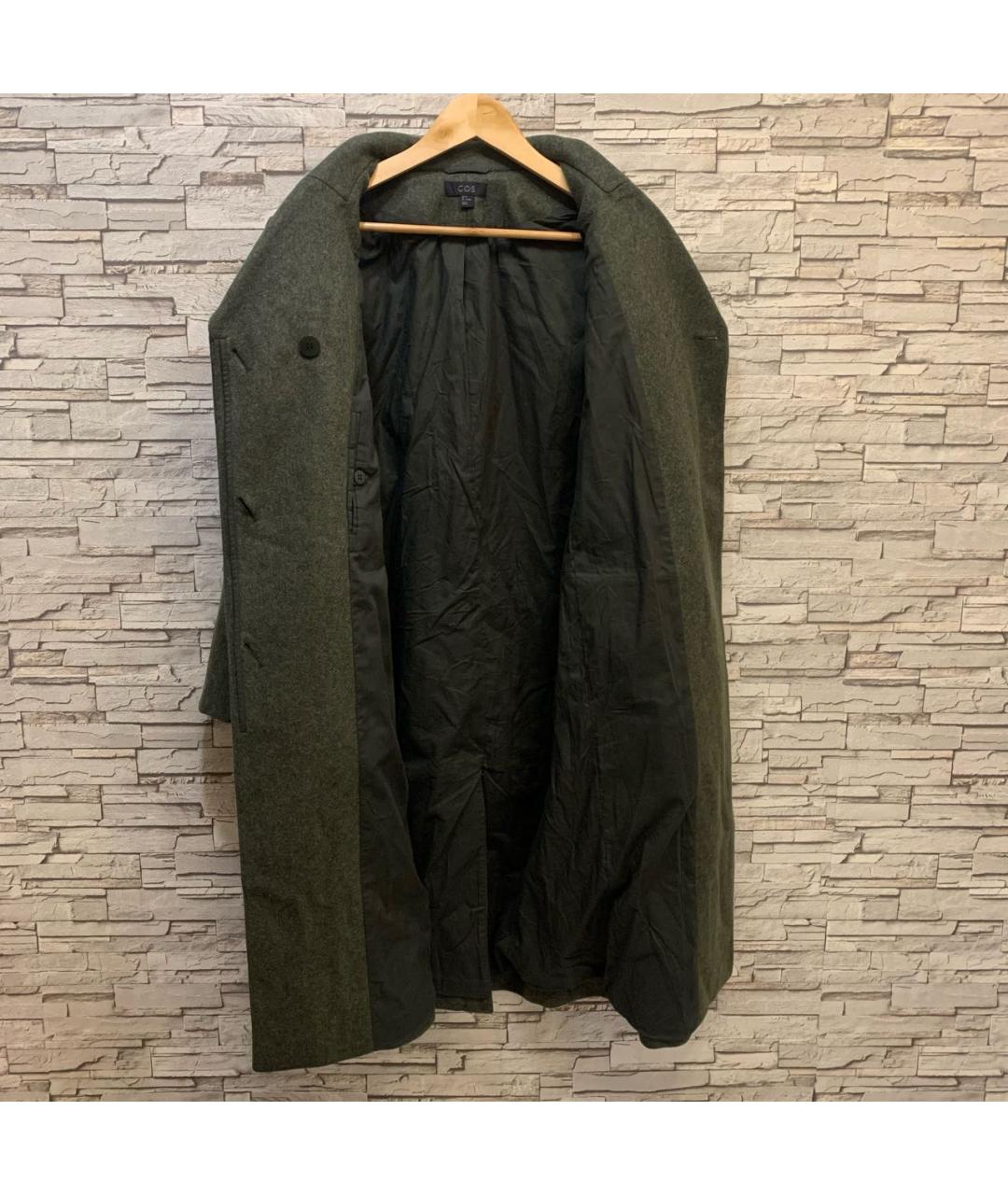COS Зеленые шерстяное пальто, фото 7