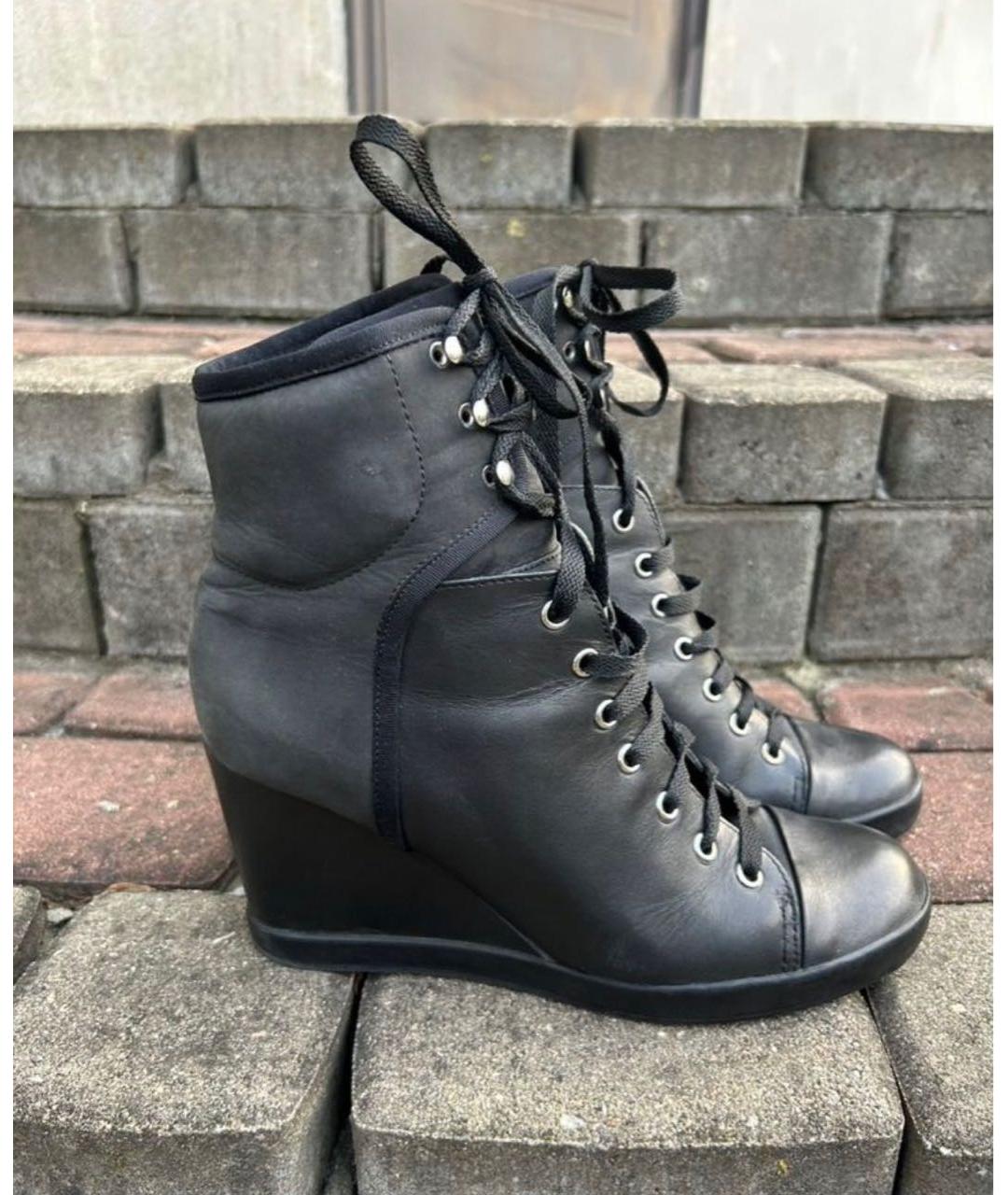 SEE BY CHLOE Черные кожаные ботинки, фото 9