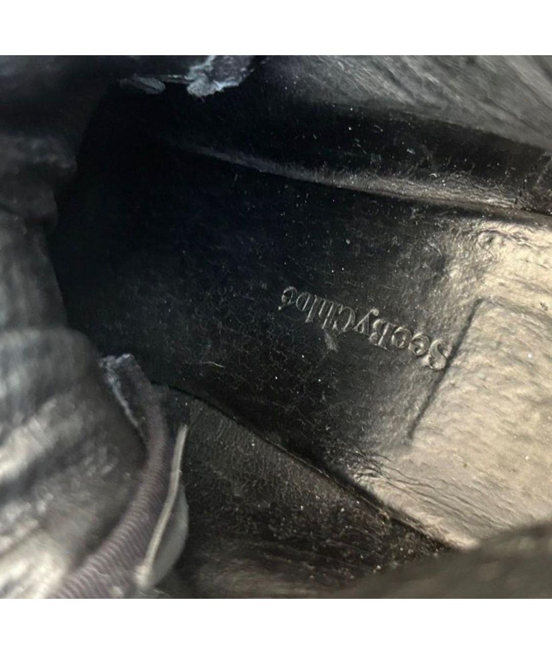 SEE BY CHLOE Черные кожаные ботинки, фото 6