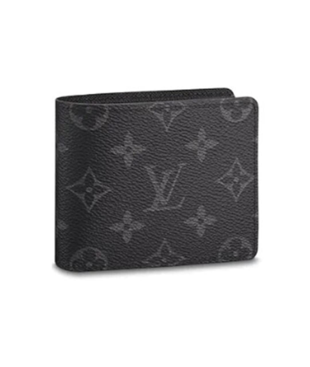 LOUIS VUITTON Черный кожаный кошелек, фото 1