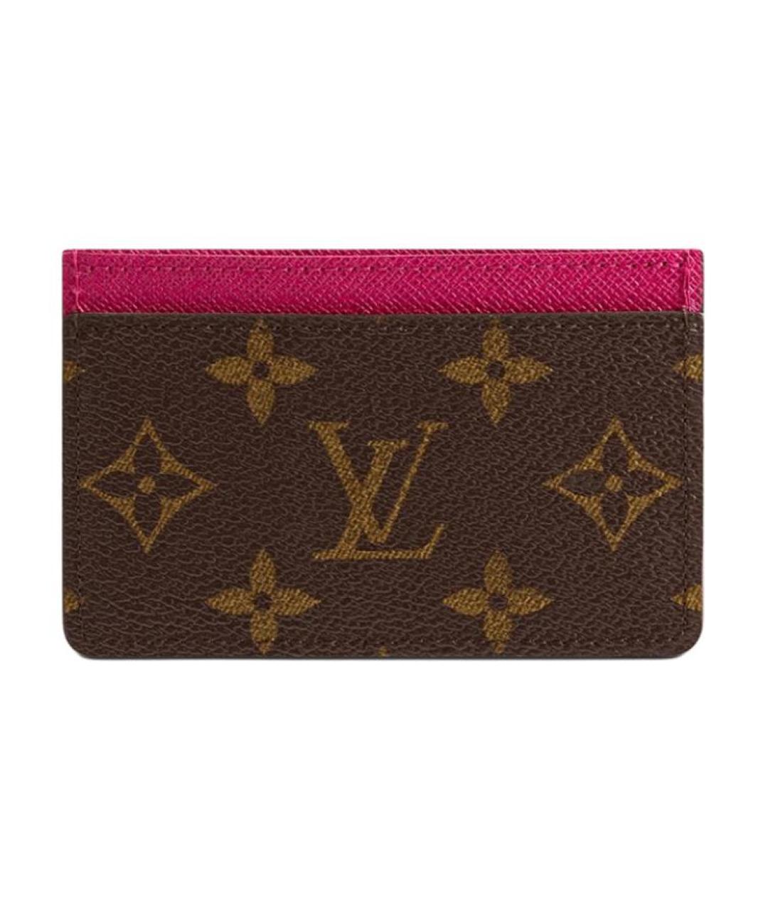 LOUIS VUITTON Коричневый кардхолдер, фото 1