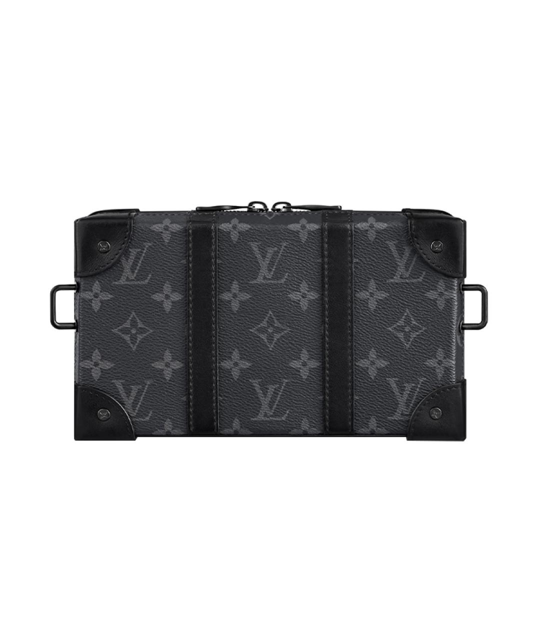 LOUIS VUITTON Черный кожаный кошелек, фото 3