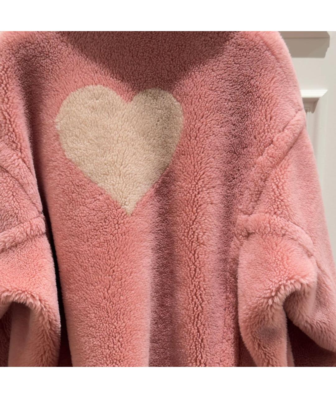 FORTE COUTURE Розовая шерстяная шуба, фото 4