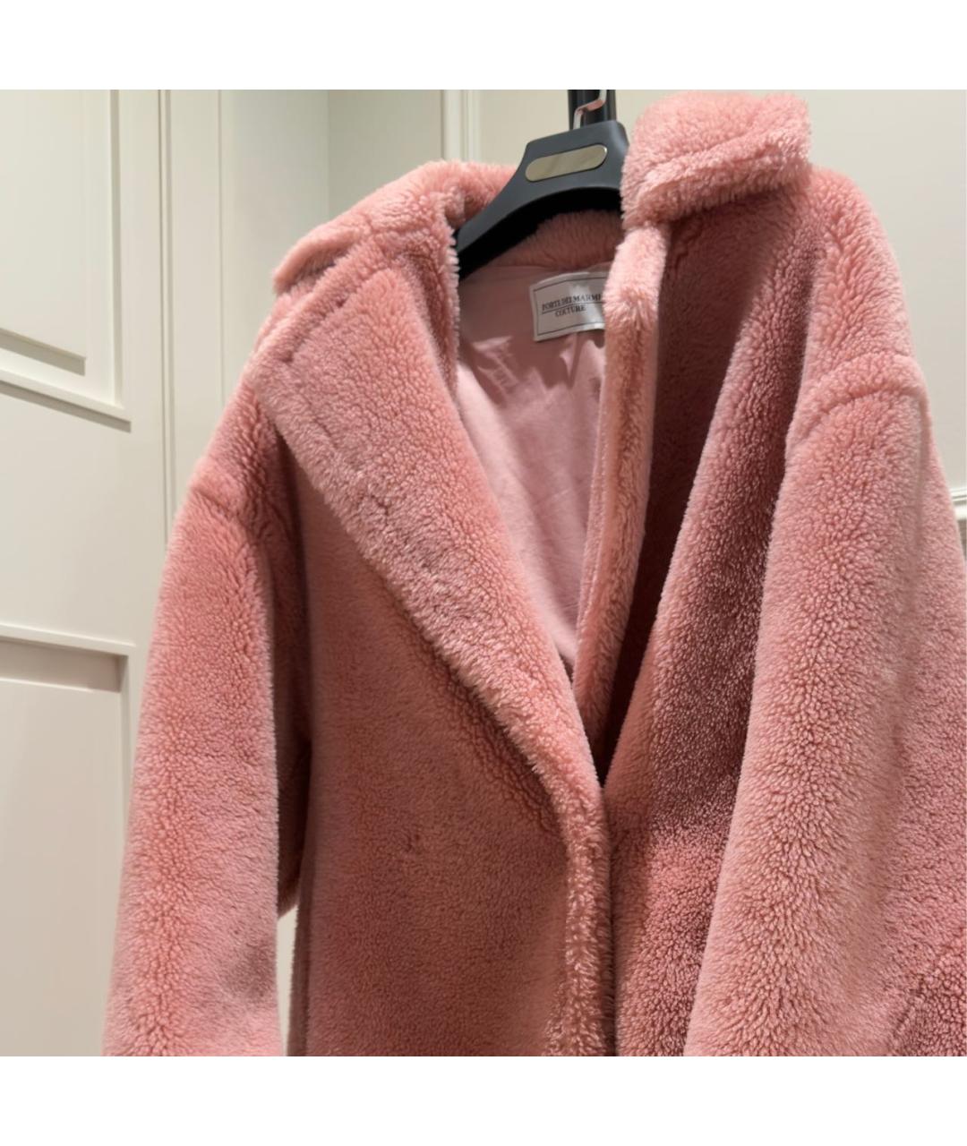 FORTE COUTURE Розовая шерстяная шуба, фото 3