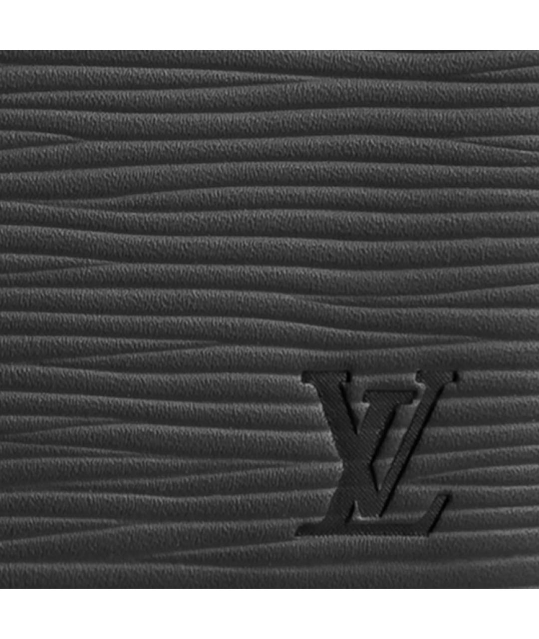LOUIS VUITTON Черный кожаный кардхолдер, фото 5