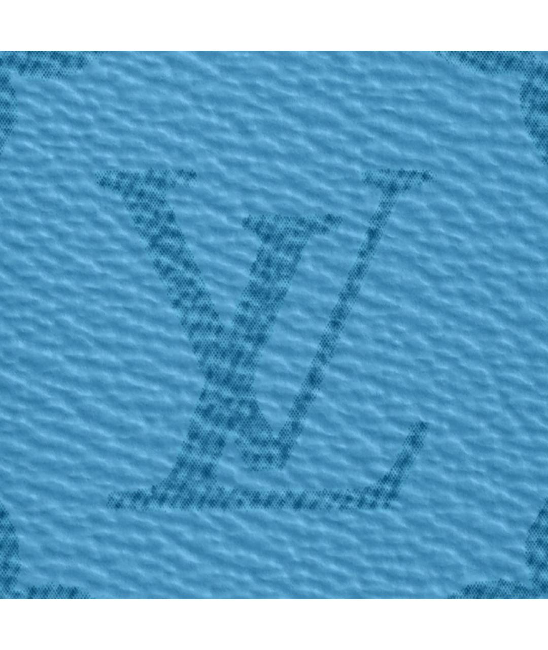 LOUIS VUITTON Синий кожаный кошелек, фото 5