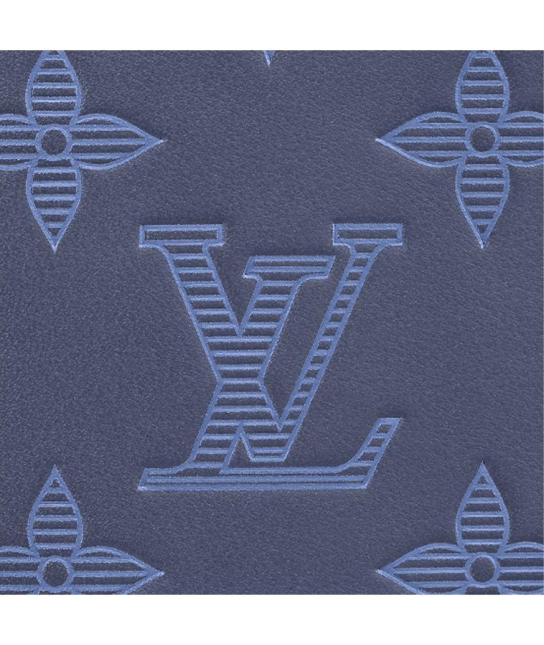 LOUIS VUITTON Синий кожаный кошелек, фото 5