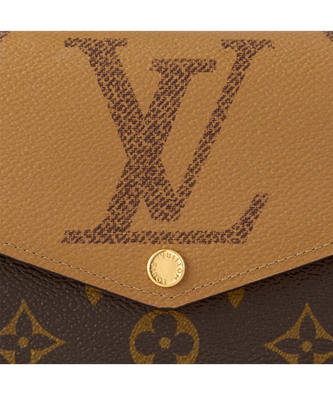 LOUIS VUITTON Коричневый кошелек, фото 6