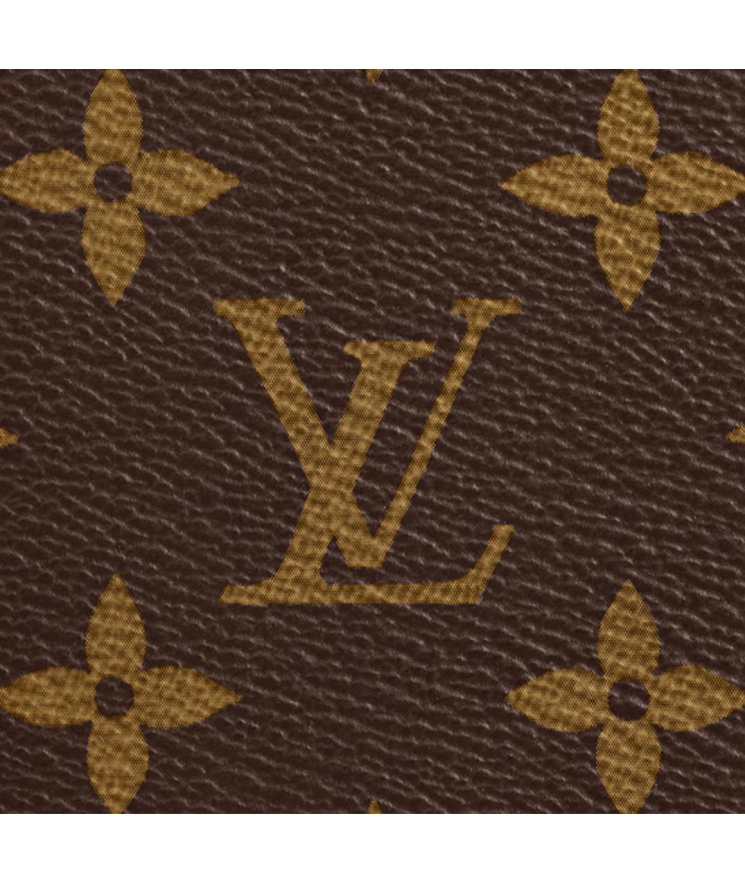 LOUIS VUITTON Коричневый кожаный кошелек, фото 5