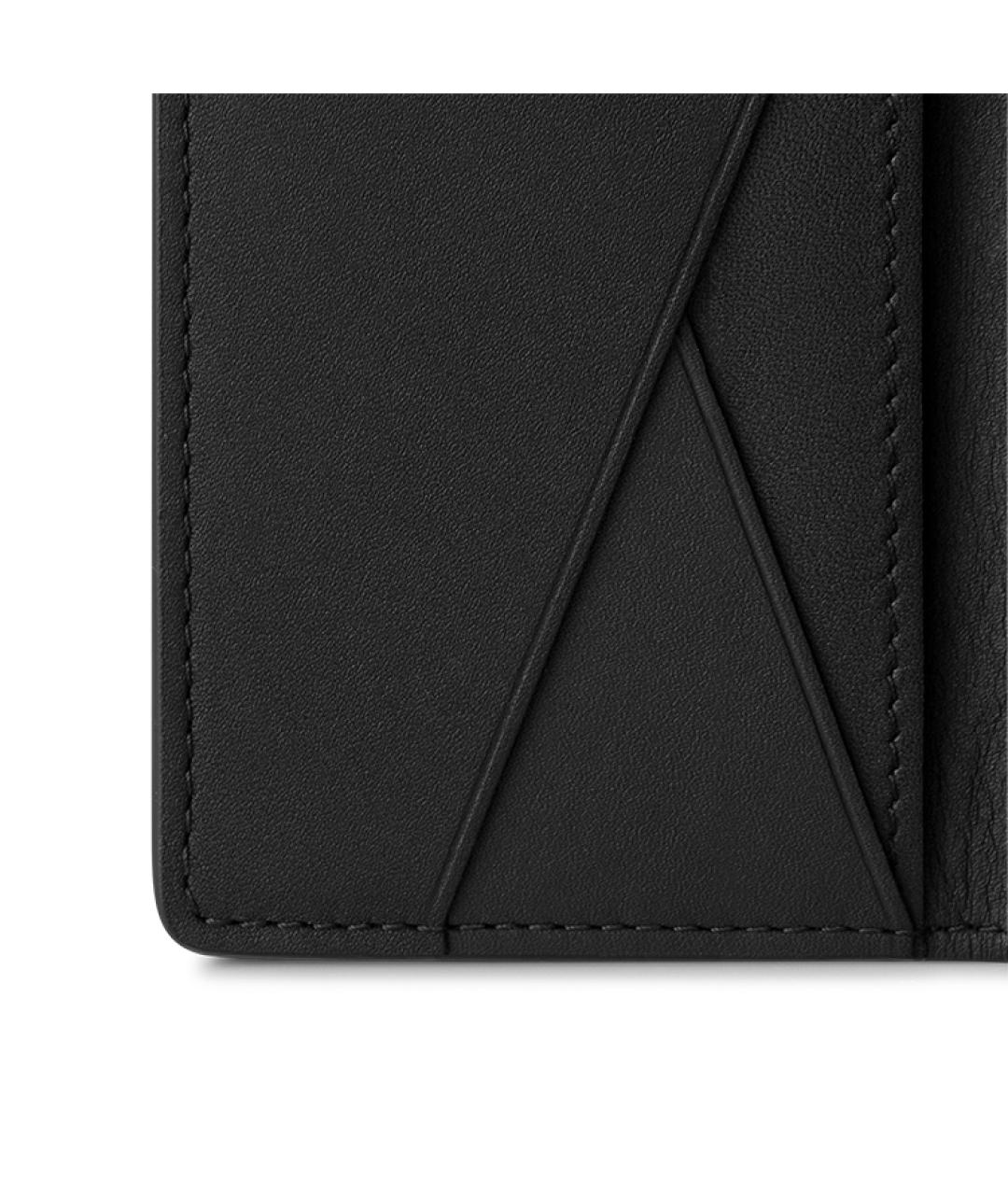 LOUIS VUITTON Черный кожаный кошелек, фото 5
