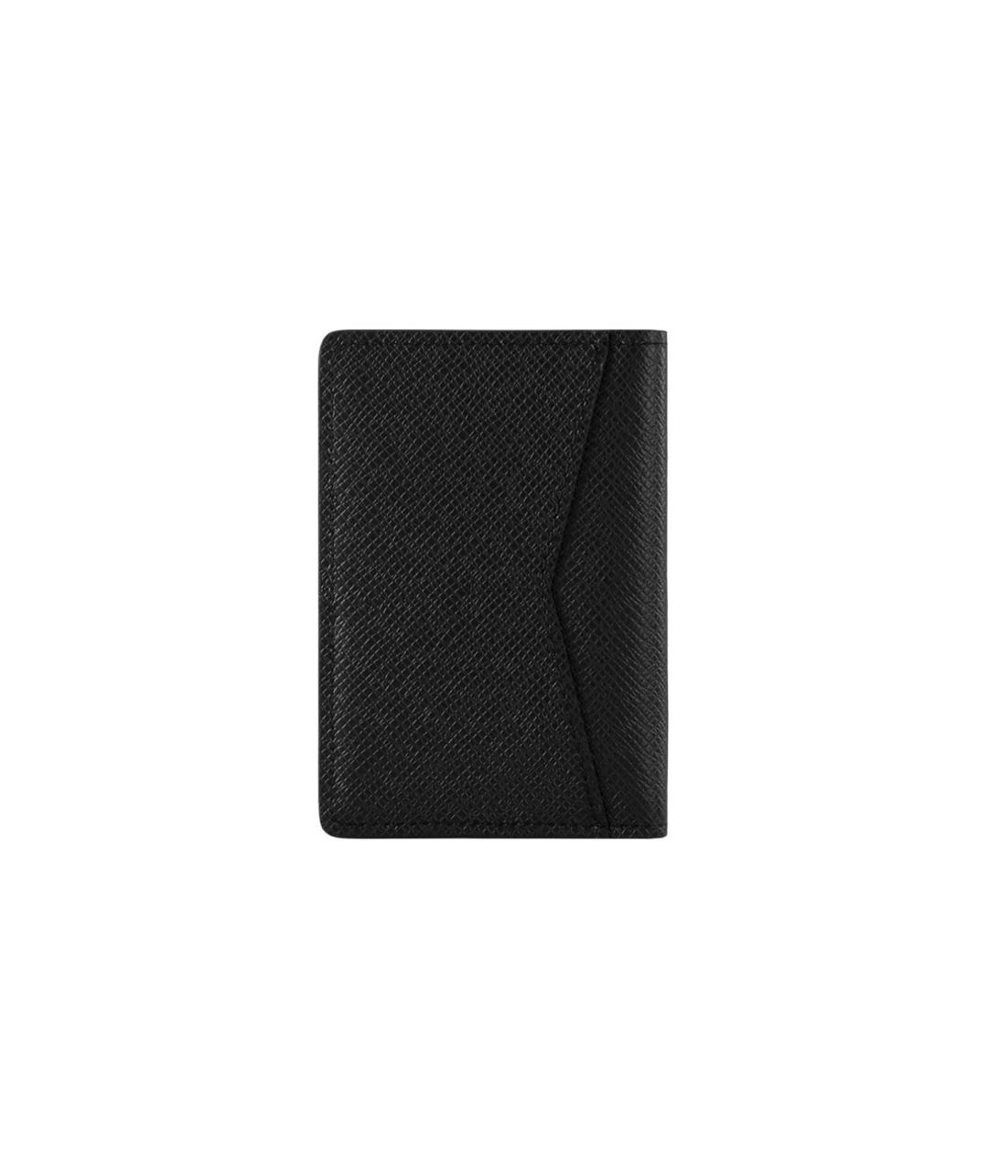 LOUIS VUITTON Черный кожаный кардхолдер, фото 3