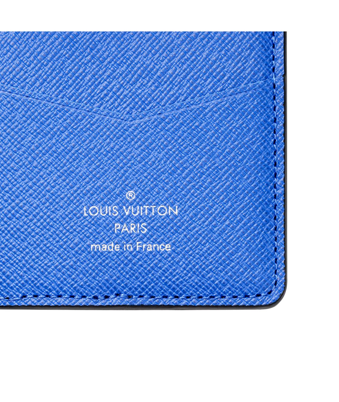 LOUIS VUITTON Серый кожаный кошелек, фото 5