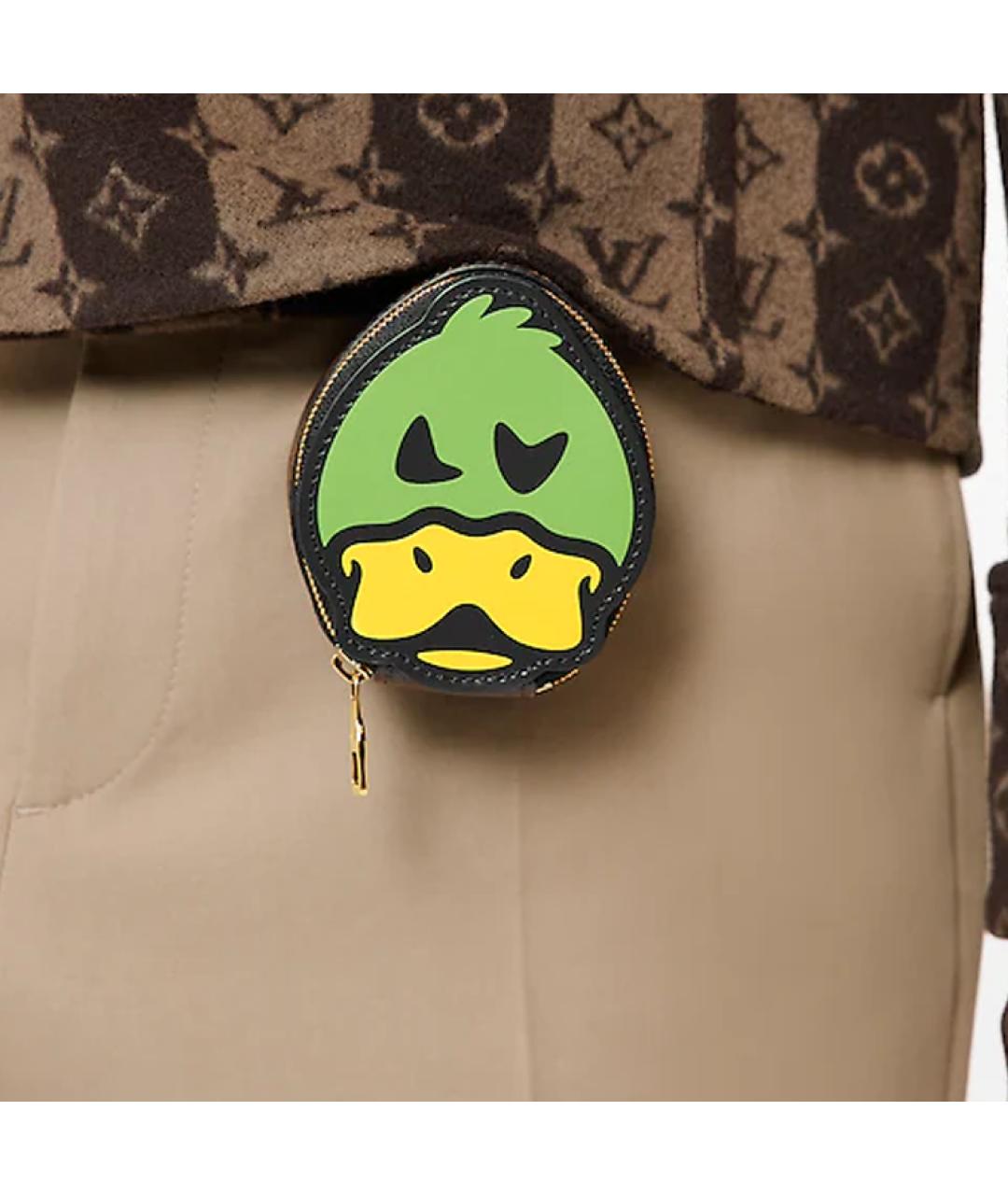 LOUIS VUITTON Зеленый кожаный кошелек, фото 6