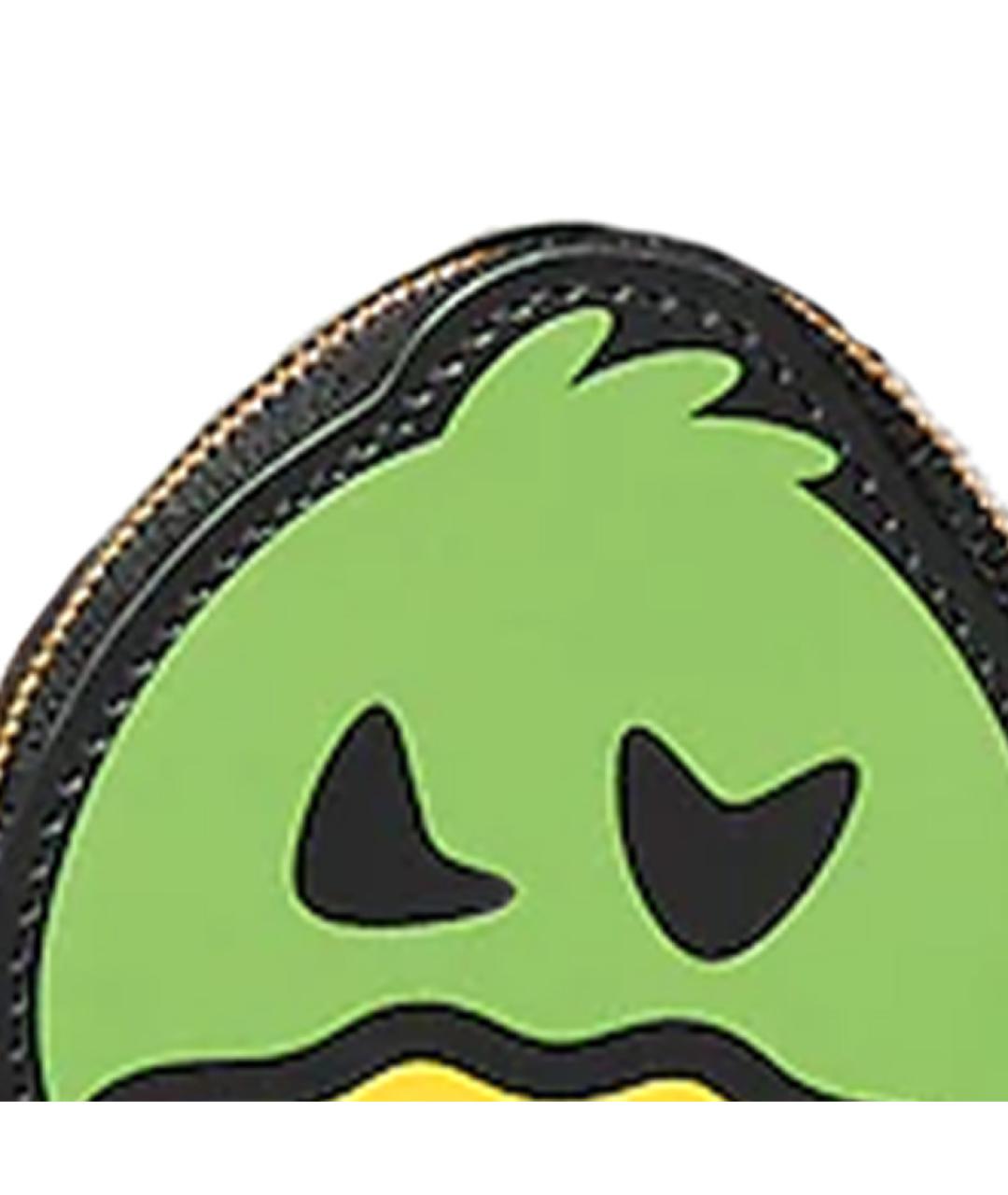 LOUIS VUITTON Зеленый кожаный кошелек, фото 5