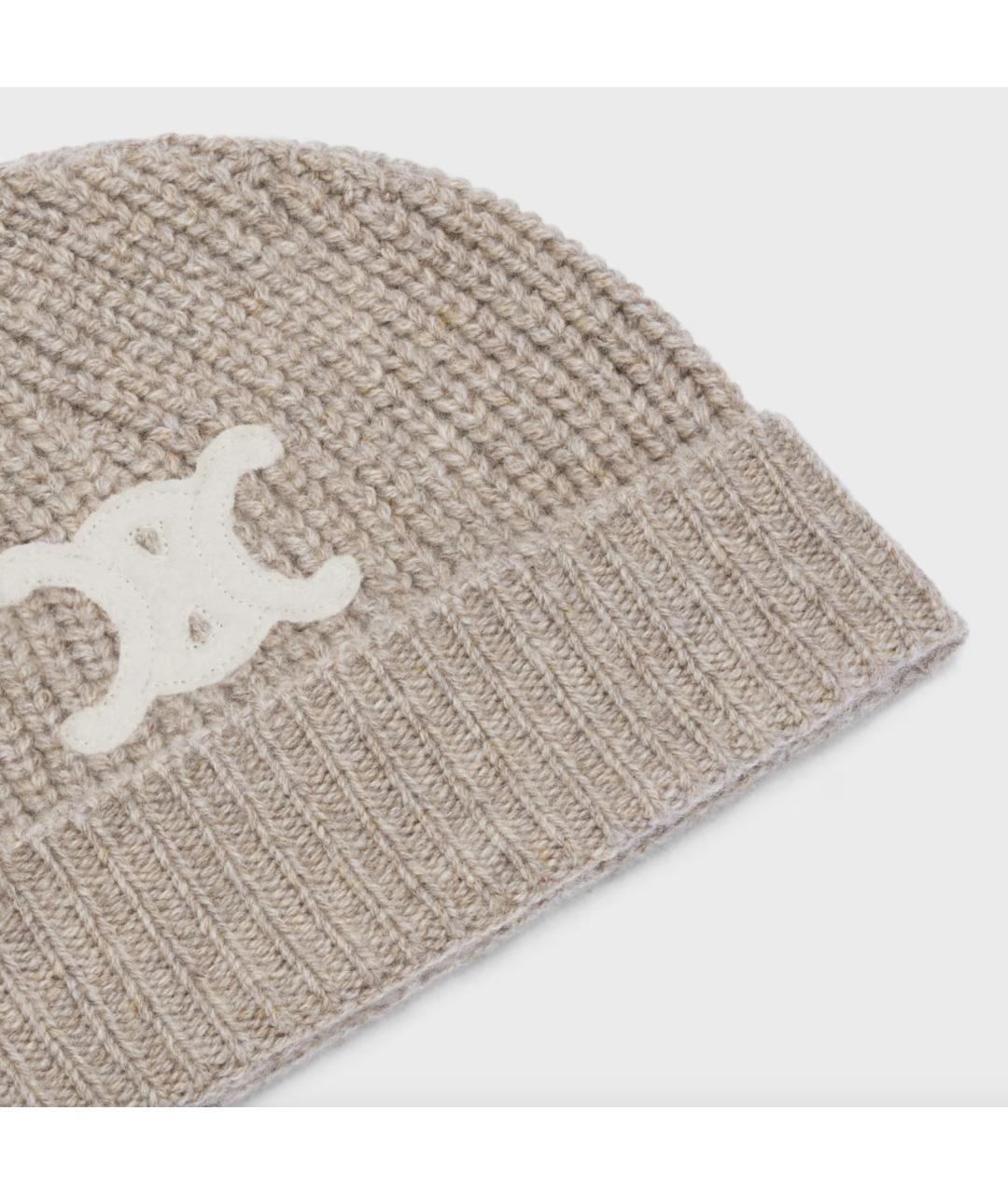 CELINE Бежевая кашемировая шапка, фото 2