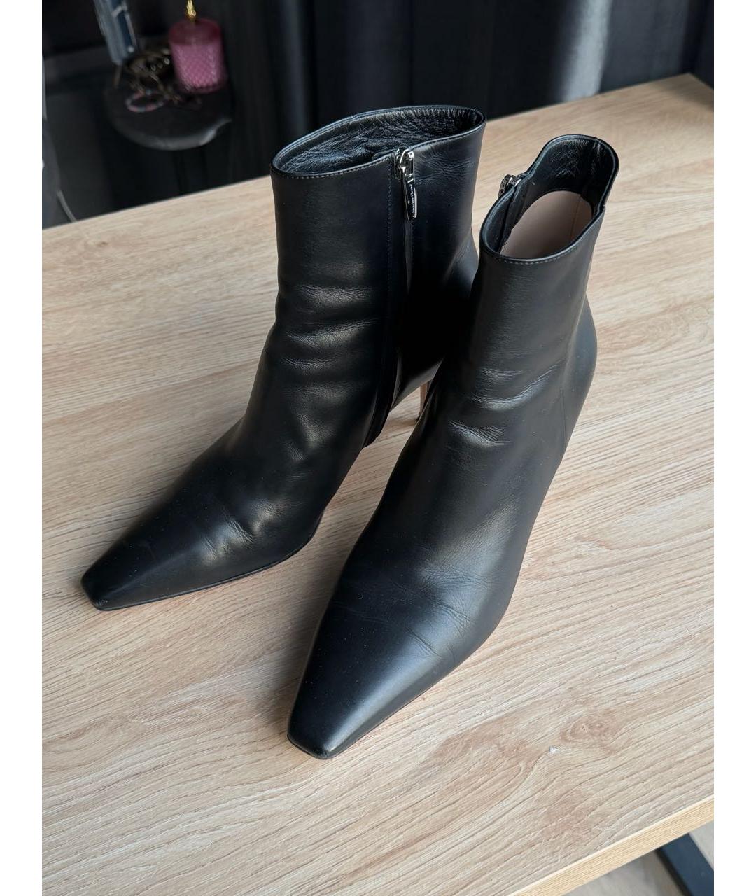 GIANVITO ROSSI Черные кожаные ботильоны, фото 2
