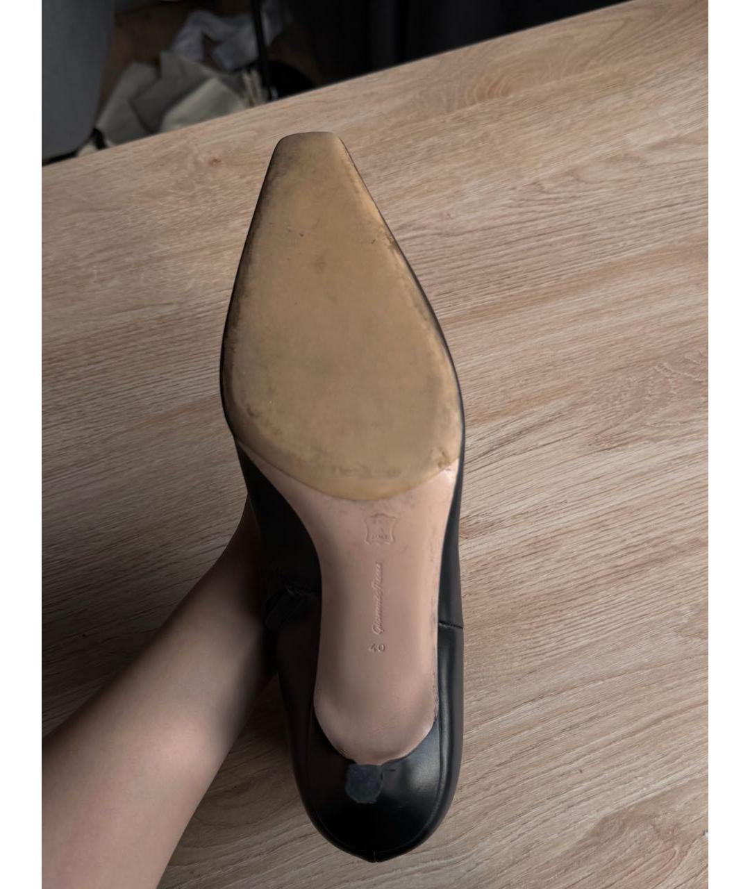 GIANVITO ROSSI Черные кожаные ботильоны, фото 4