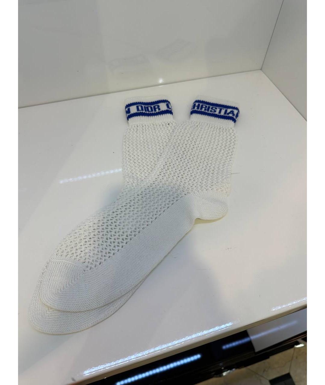 CHRISTIAN DIOR Белые носки, чулки и колготы, фото 3