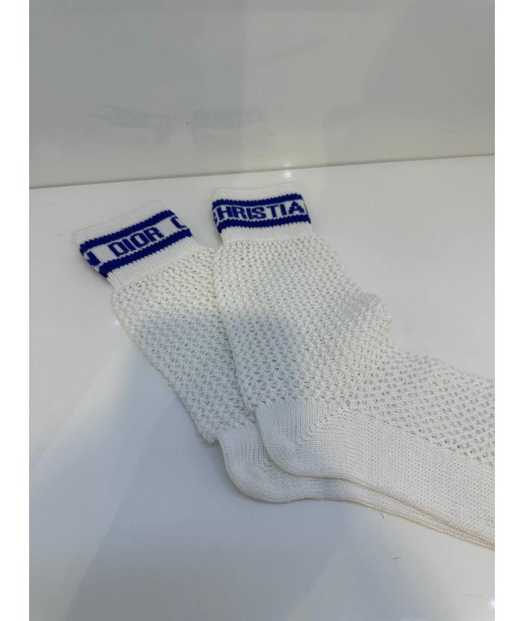 CHRISTIAN DIOR Белые носки, чулки и колготы, фото 2