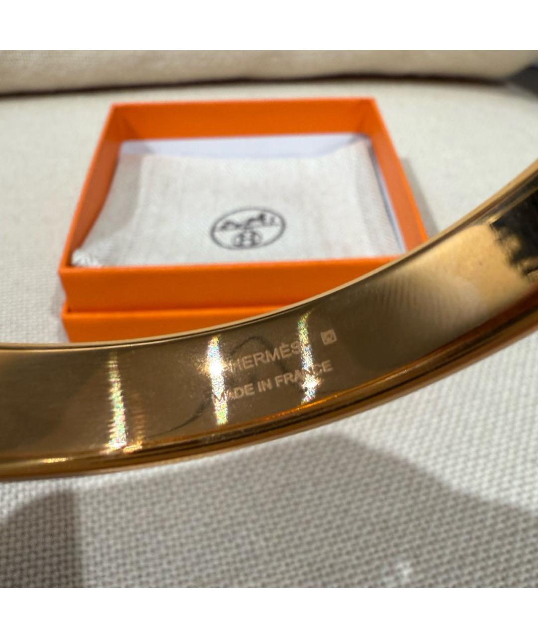 HERMES Бордовый металлический браслет, фото 7