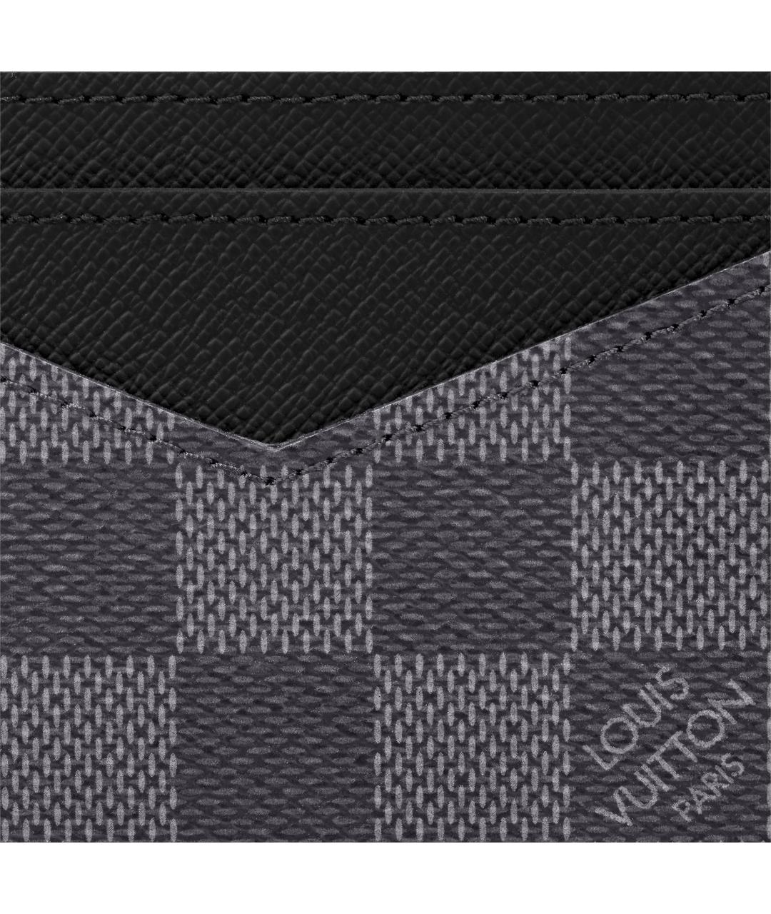 LOUIS VUITTON Серый кожаный кардхолдер, фото 5