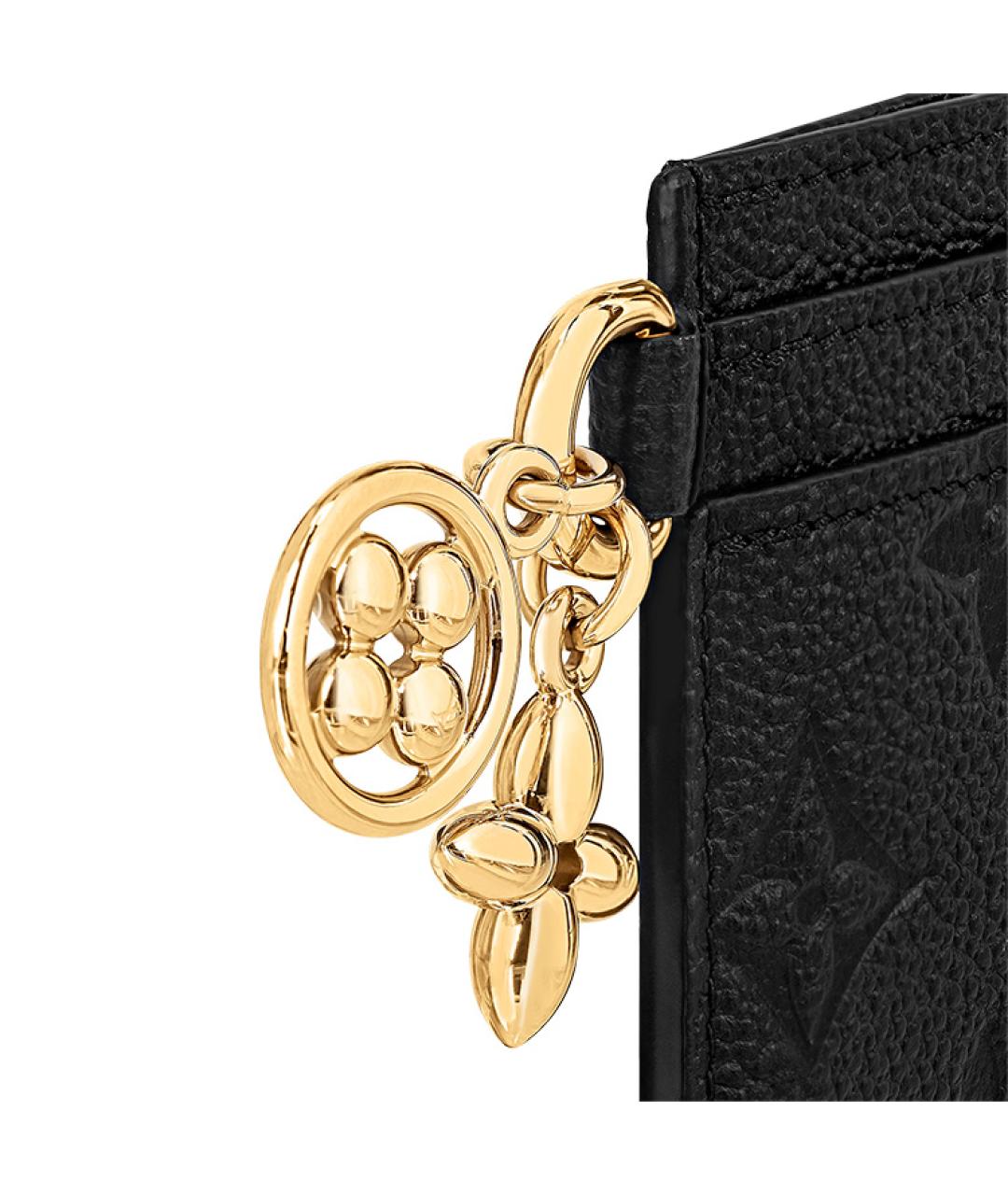 LOUIS VUITTON Черный кожаный кардхолдер, фото 6