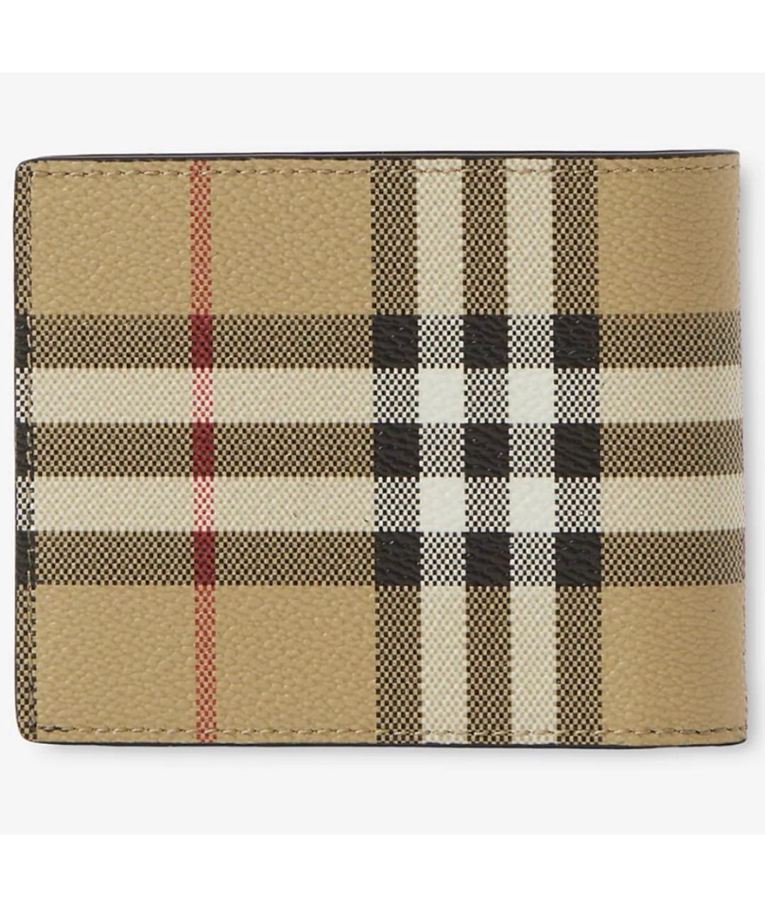 BURBERRY Бежевый кожаный кошелек, фото 3