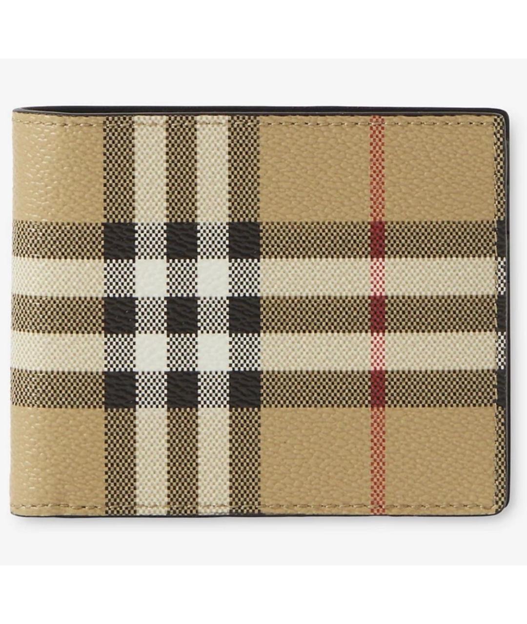BURBERRY Бежевый кожаный кошелек, фото 8