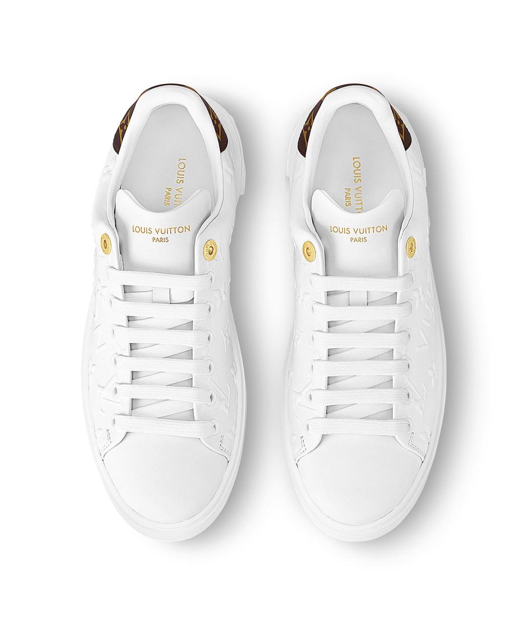 LOUIS VUITTON Белые кожаные кроссовки, фото 3